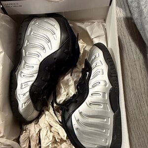 Nike Black and White Little Posite One Shoes
